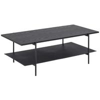 Konferenčný stolík ANGUS - čierna, Modern, kov/kompozitné drevo (115/60/40cm)