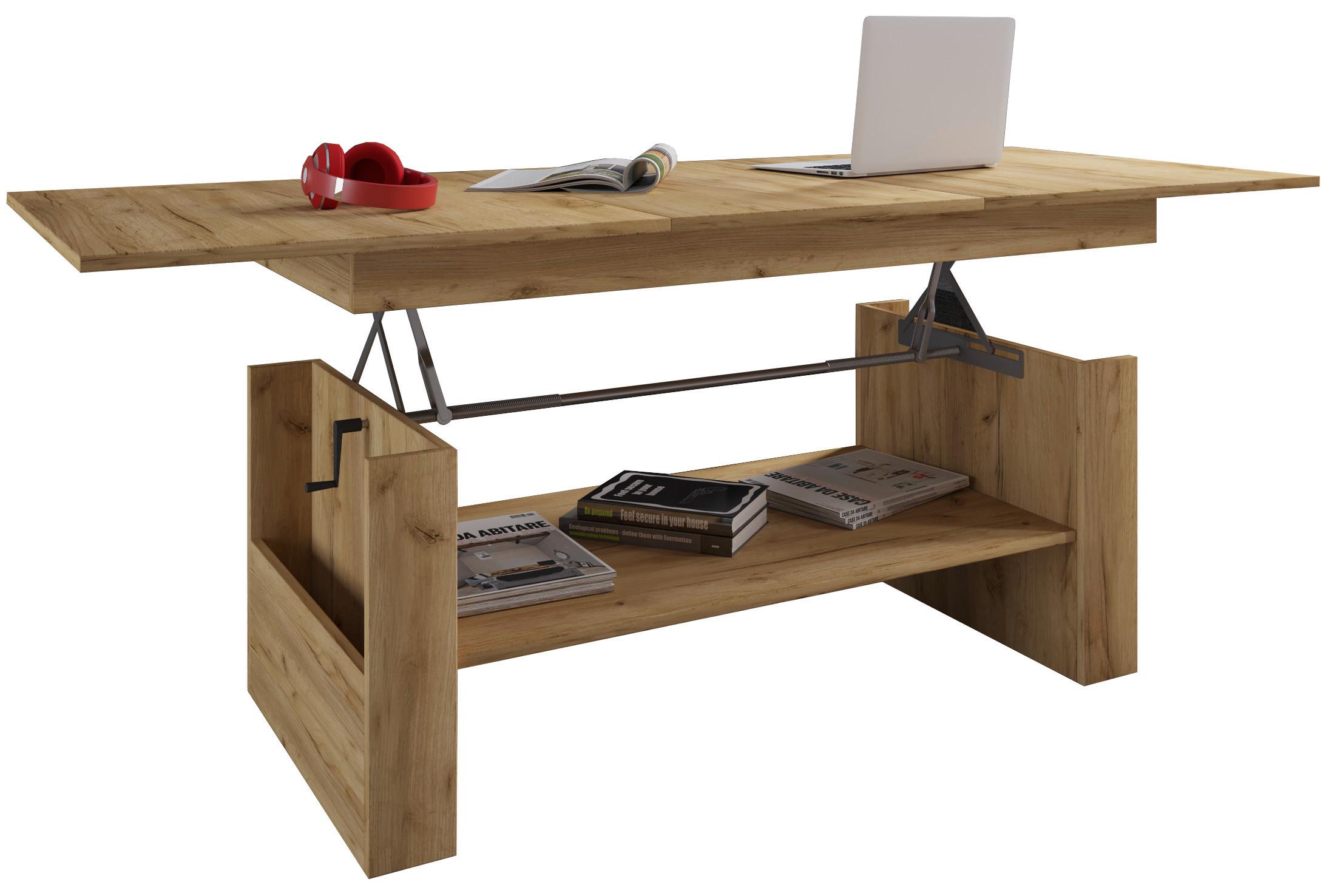 Konferenčný stolík Kobila dekor dub medový - medová/farba duba, Basics, kompozitné drevo (65/115/52,5cm) - MID.YOU