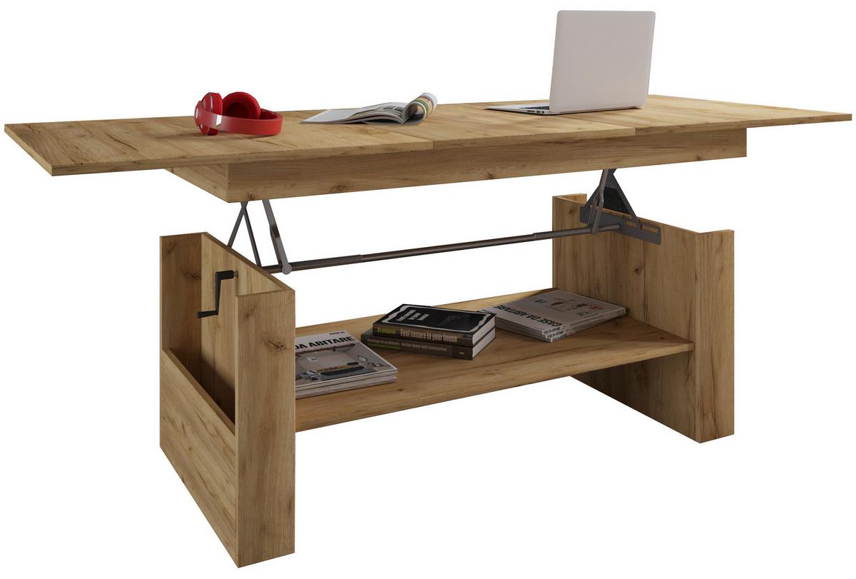 Konferenční stolek Kobila dekor dub medový - medová/barvy dubu, Basics, kompozitní dřevo (65/115/52,5cm) - MID.YOU