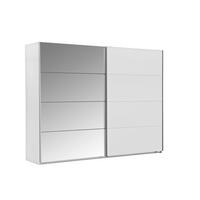 SKRIŇA S POSUVNÝMI DVERAMI ERNIE - biela, drevo/kompozitné drevo (225/210/64cm)