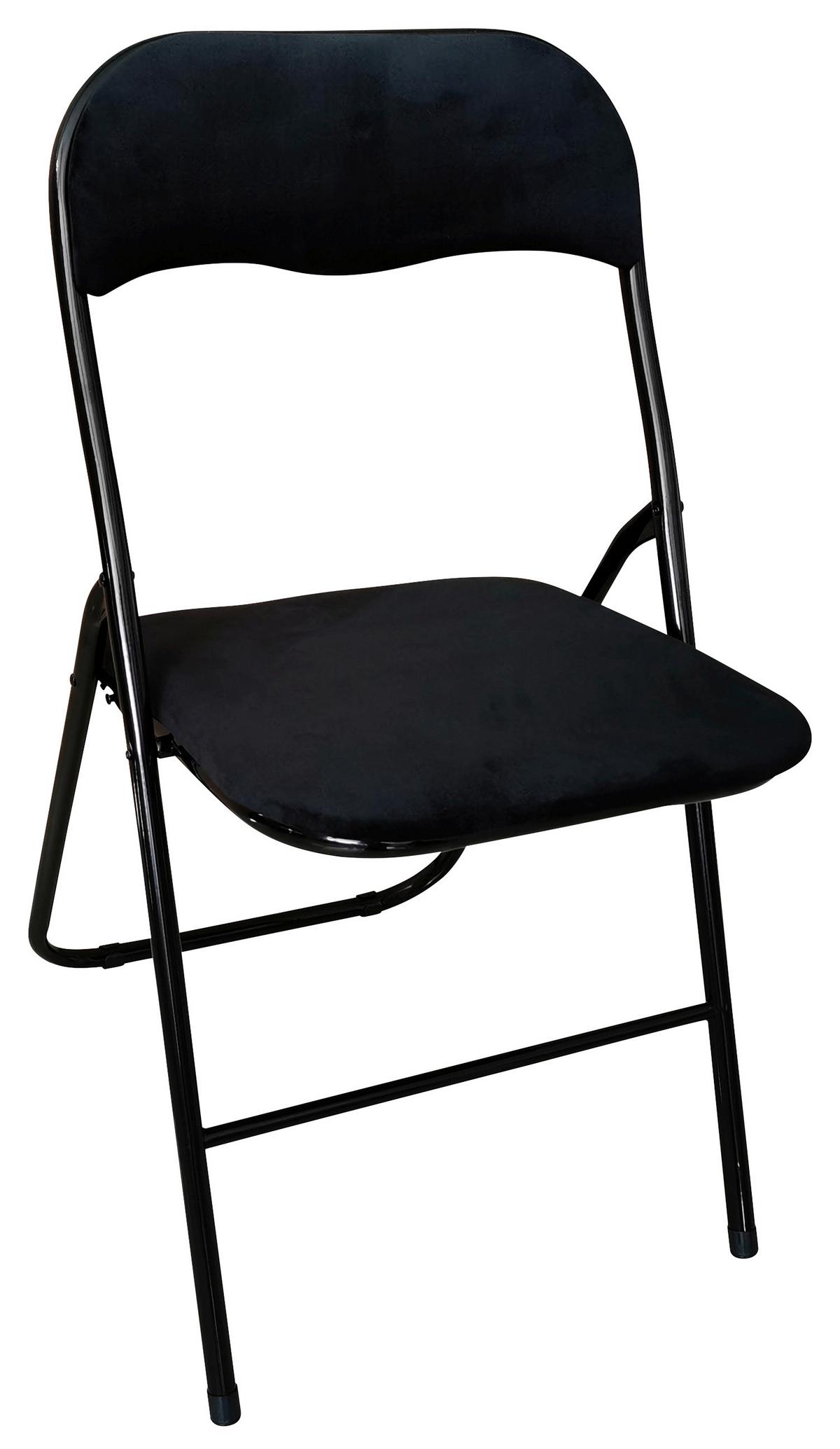 SKLÁDACÍ KŘESLO WALTER II -SB- - černá, Konvenční, kov/textil (44/78/45,5cm) - Mömax