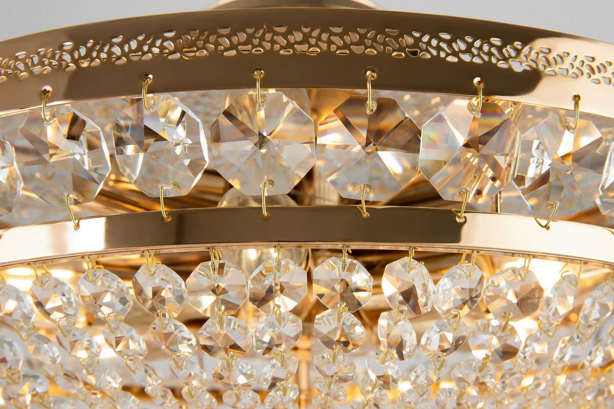 Kronleuchter Ottilia - Goldfarben, Trend, Glas/Metall (43,5/23,5/43,5cm) - MAYTONI