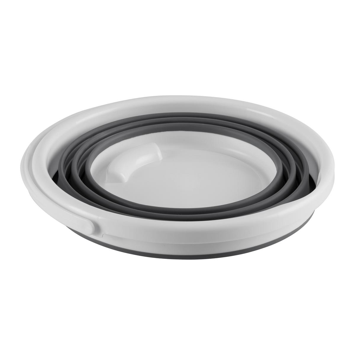 Vedro FOLDY - CA. 9L - sivá/biela, Konventionell, plast (33/24cm) - Mömax