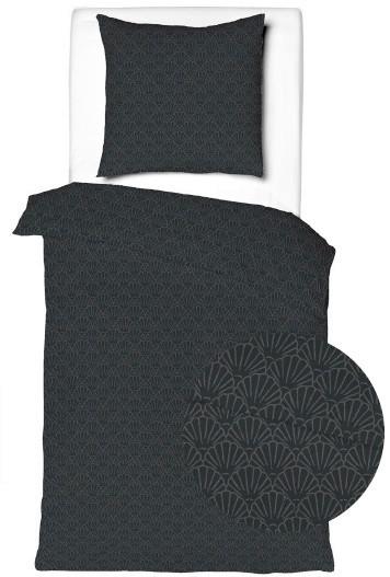 POSTEĽNÁ BIELIZEŇ SHELL, ca. 90x70/140x200 cm - čierna, textil (140/200cm) - Mömax