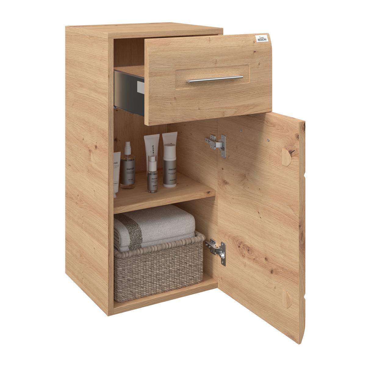 Unterschrank mit Soft-Close Avensis B: 35 cm, Eiche Dekor - Eichefarben, MODERN, Holzwerkstoff (35/72/33cm) - Luca Bessoni