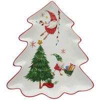 Tányér Niklas - piros/fehér, Konventionell, kerámia (26,5/23/2,5cm) - Luca Bessoni