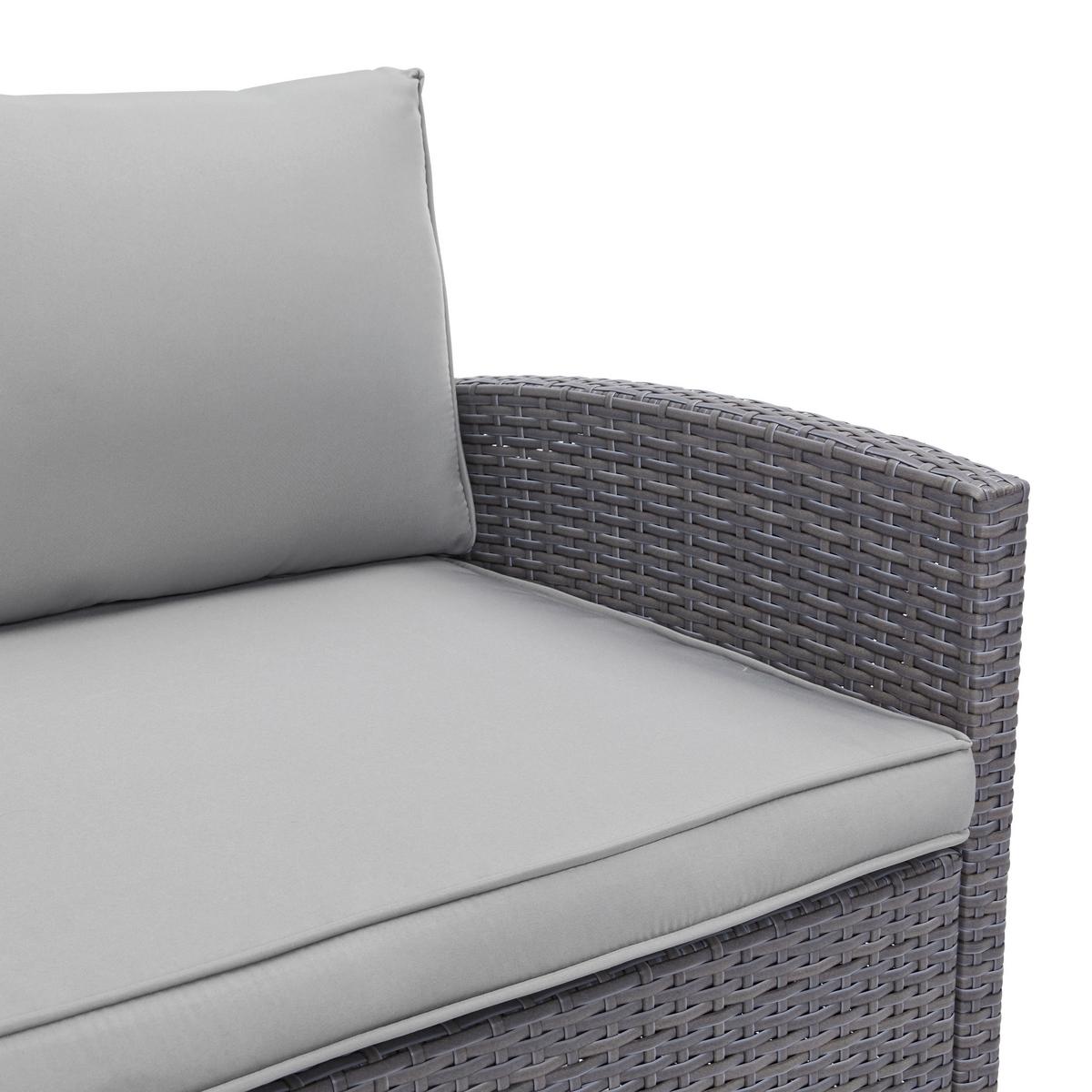 TERASOVÁ SEDACÍ SOUPRAVA Marrakesch 2, 240/181cm - šedá/černá, Moderní, kov/textil (240/70/181cm) - Modern Living