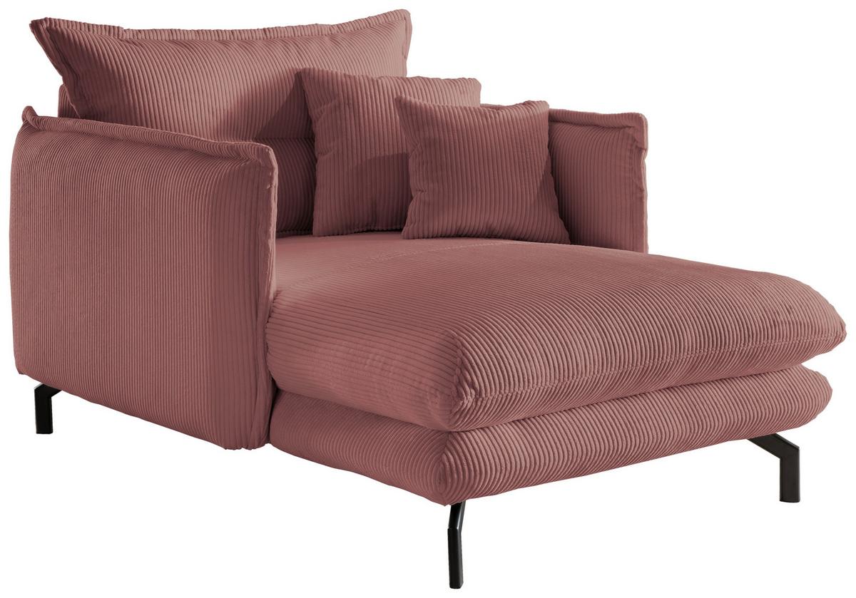 Polstersessel mit Armlehnen Lava Stoffbezug Rot - Rot/Schwarz, MODERN, Textil (111/101/167cm) - Livetastic