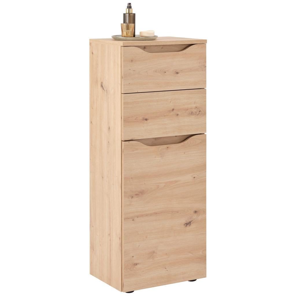 Badezimmer Unterschrank Giga BxH 40x102 cm Eiche Artisan