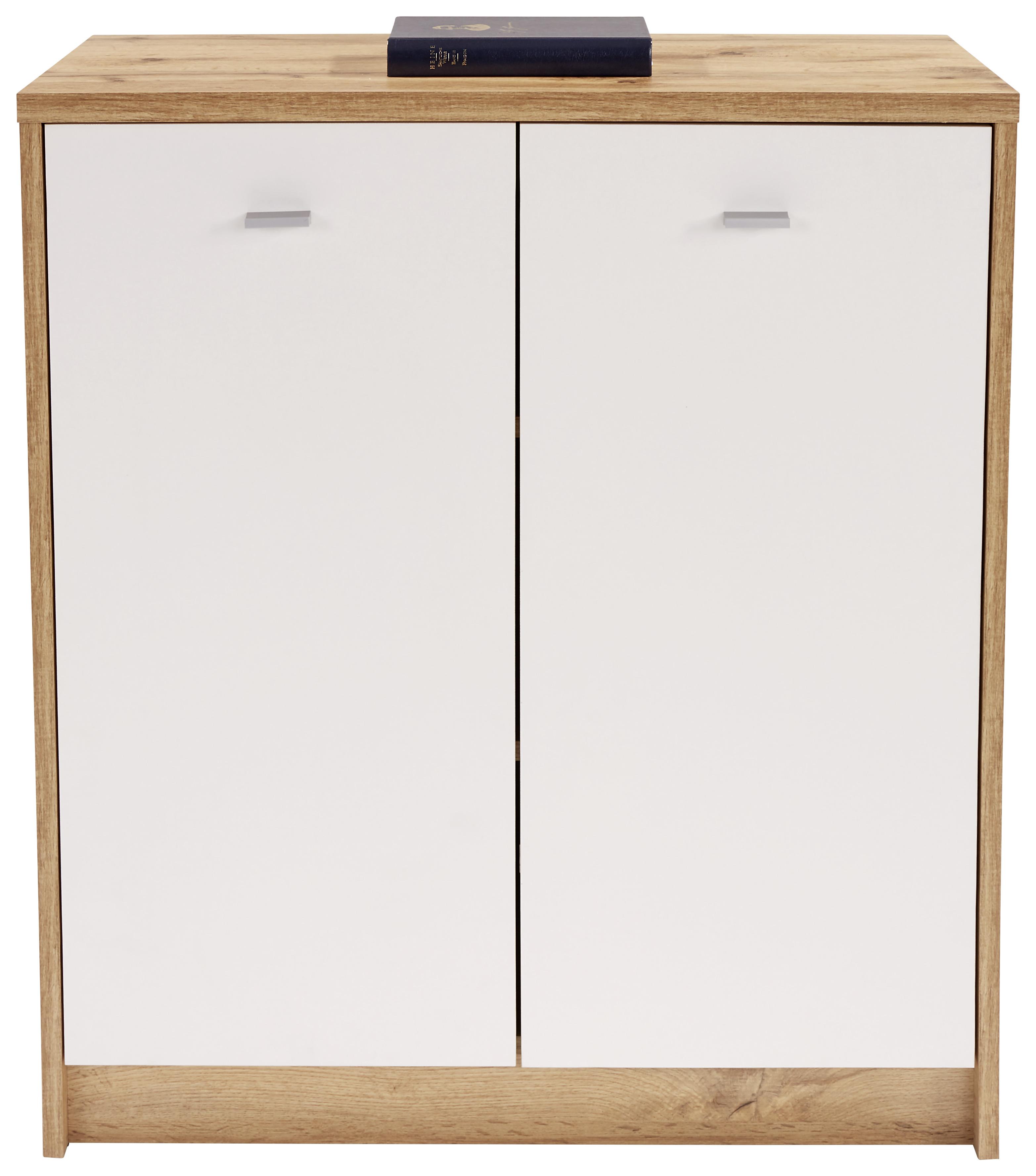 Kommode B 74cm 4-You New, Wotan Eiche Dekor/ Weiß - Eichefarben/Weiß, MODERN, Holzwerkstoff (74/85,4/34,6cm)