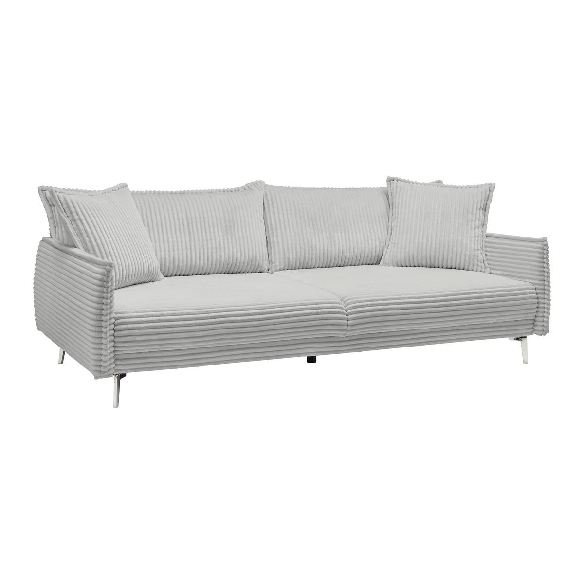 Velká pohovka KISS -TOP- - černá/světle šedá, Moderní, kov/dřevo (241/90/117cm) - Mömax