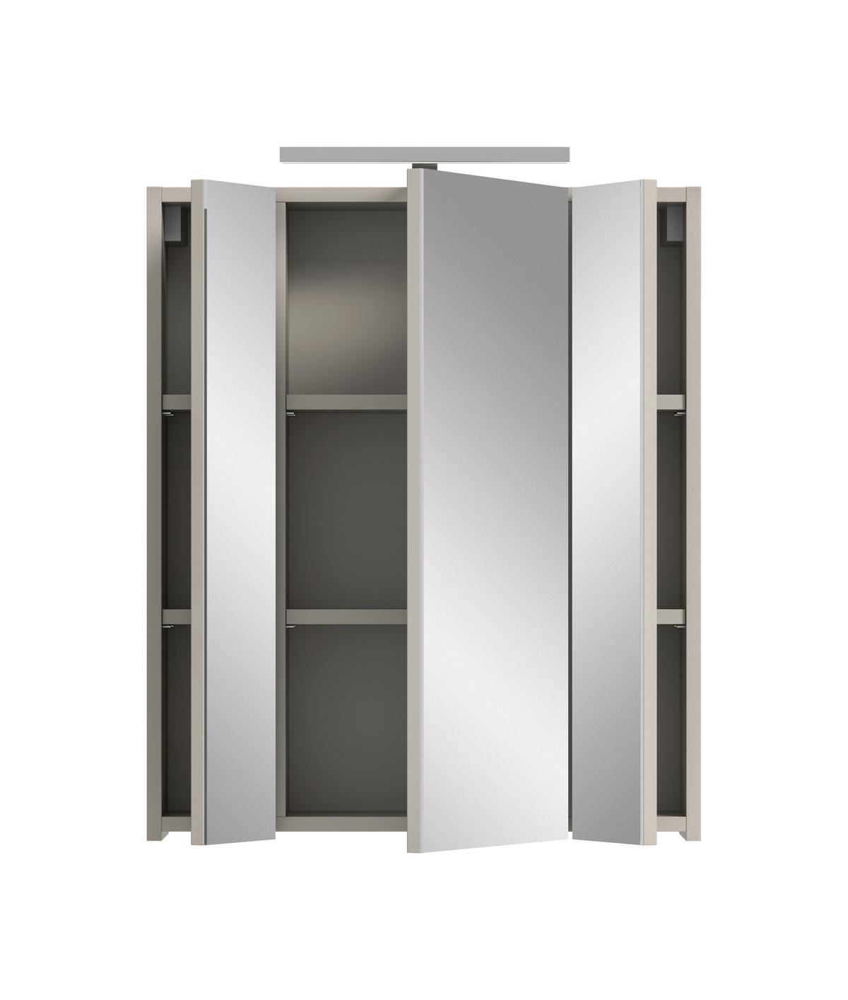 Spiegelschrank Ice Kaschmir B: 60cm - Kaschmir, Trend, Glas/Holzwerkstoff (60/70/18cm) - MID.YOU
