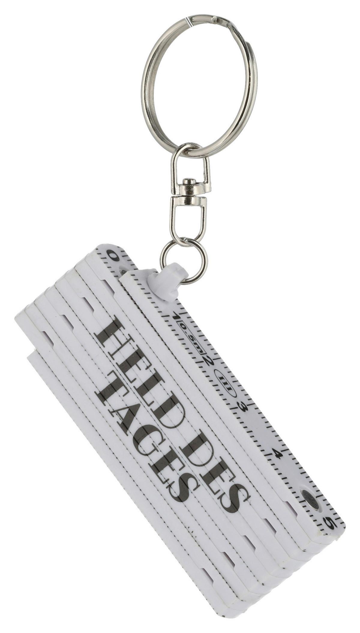 Schlüsselanhänger Zollstock - Gelb/Schwarz, Basics, Kunststoff (6,5/1,3/2,4cm)