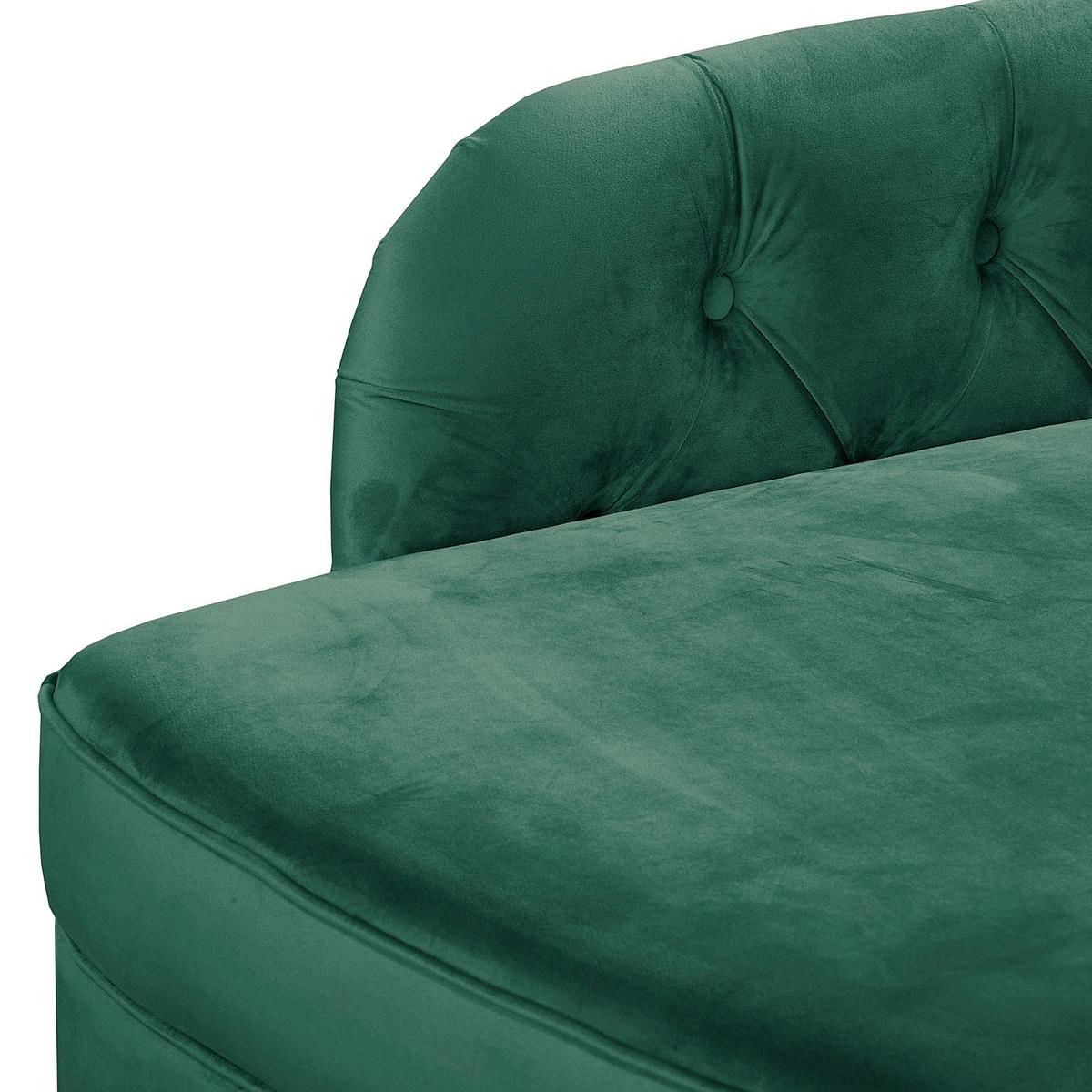 Récamiere Pako Grün B: 185cm - Braun/Grün, Design, Textil (185/93/75cm) - Livetastic