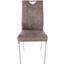 Stuhl Rudi II - Hellbraun/Chromfarben, MODERN, Textil/Metall (44/98/56cm)