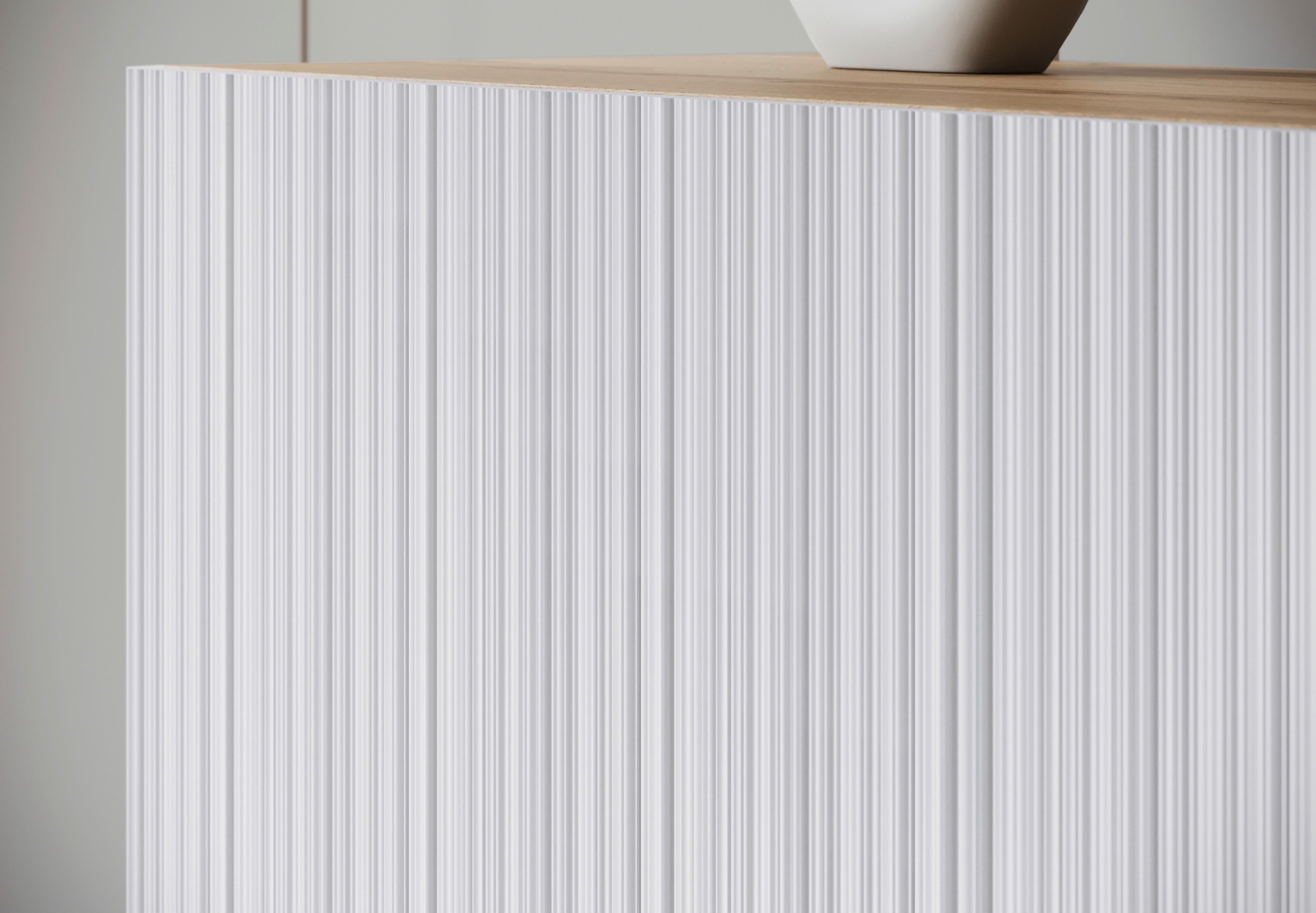 NÍZKA KOMODA PHUKET 190 - čierna/biela, Trend, kompozitné drevo/plast (190/40/32cm) - Livetastic