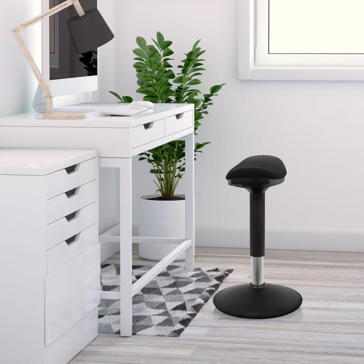 Stehhilfe Balance Sit I B Schwarz - Schwarz, MODERN, Kunststoff/Textil (35/50/36cm) - MID.YOU