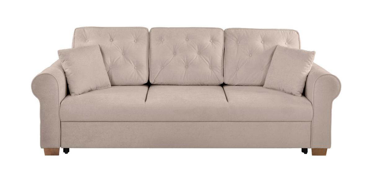 Schlafsofa Arles, Taupe 15 B: 240 Cm - Taupe/Buchefarben, Design, Textil (240/94/98cm) - MID.YOU