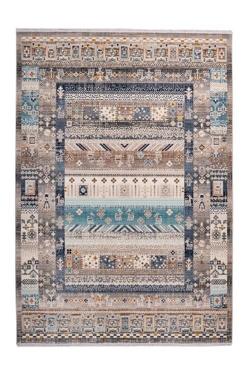 Webteppich Blau/Braun Anouk 120x170 cm - Blau/Braun, Design, Textil (120/170cm) - Kayoom