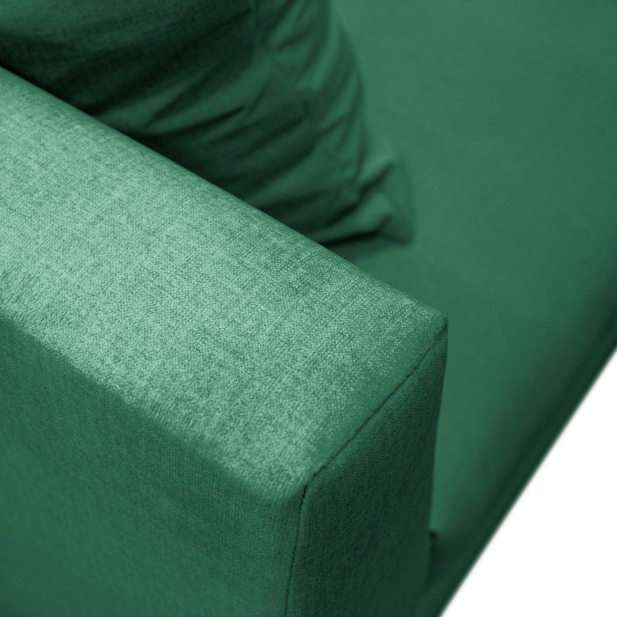 Ecksofa Pruno, Grün S: 174x247 Cm - Schwarz/Grün, Design, Textil (174/247cm) - MID.YOU