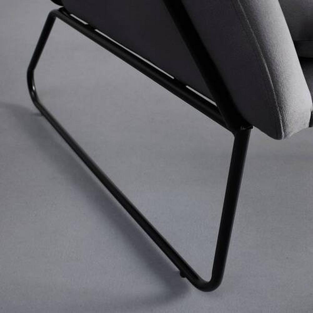 Křeslo KEZIA tmavě šedá - černá/tmavě šedá, Moderní, kov/textil (71/84/79cm) - Bessagi Home