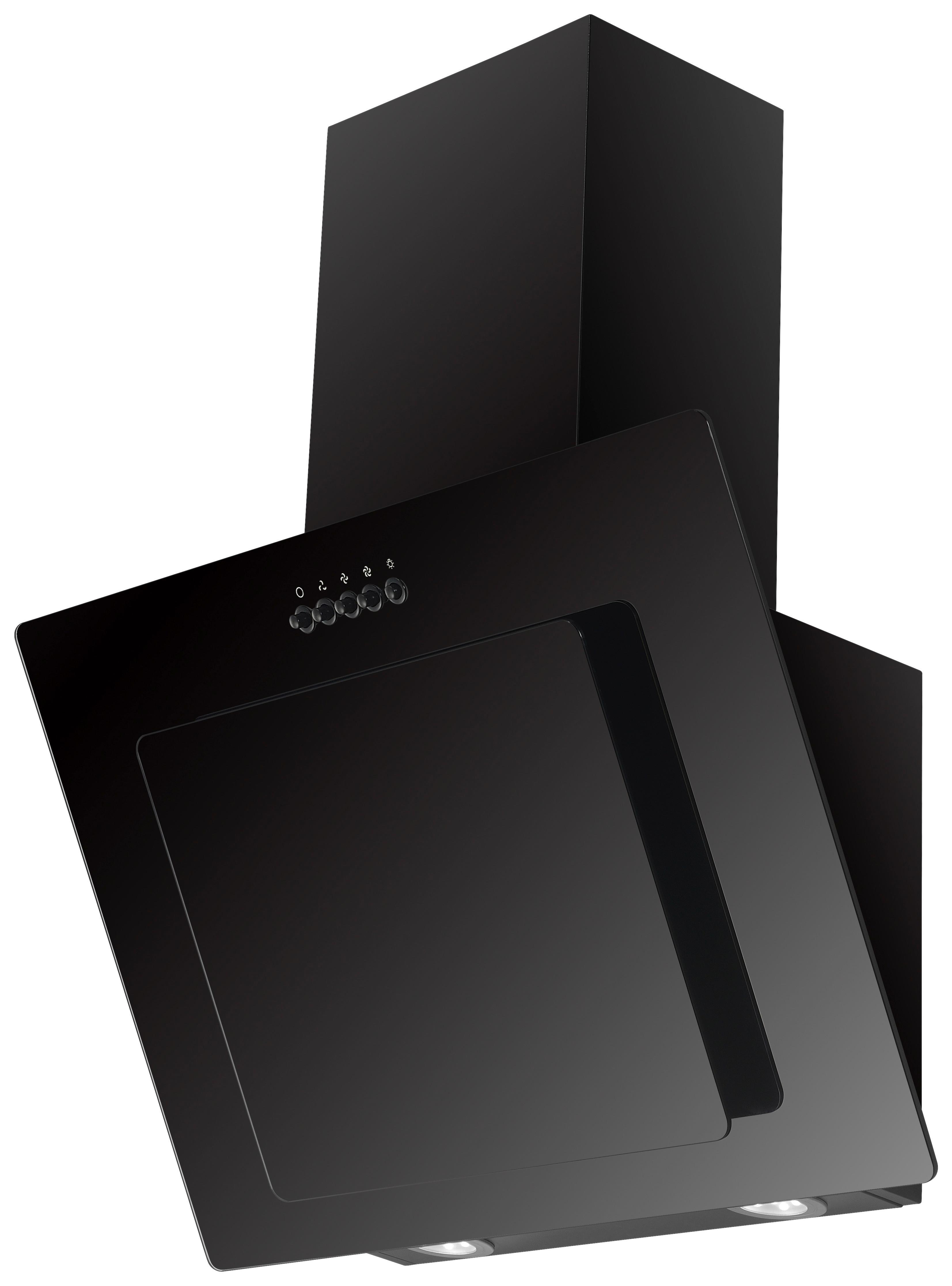 Dunstabzugshaube Respekta Bxh 59,8 X 72,7-110, 7 Cm - Schwarz, Trend, Glas/Metall (59,8/72,7-110,7/30,5cm) - Respekta