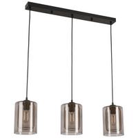 Závesné svietidlo JIRMI - čierna/zlatá, Modern, kov/sklo (81/15,5/120cm) - Premium Living