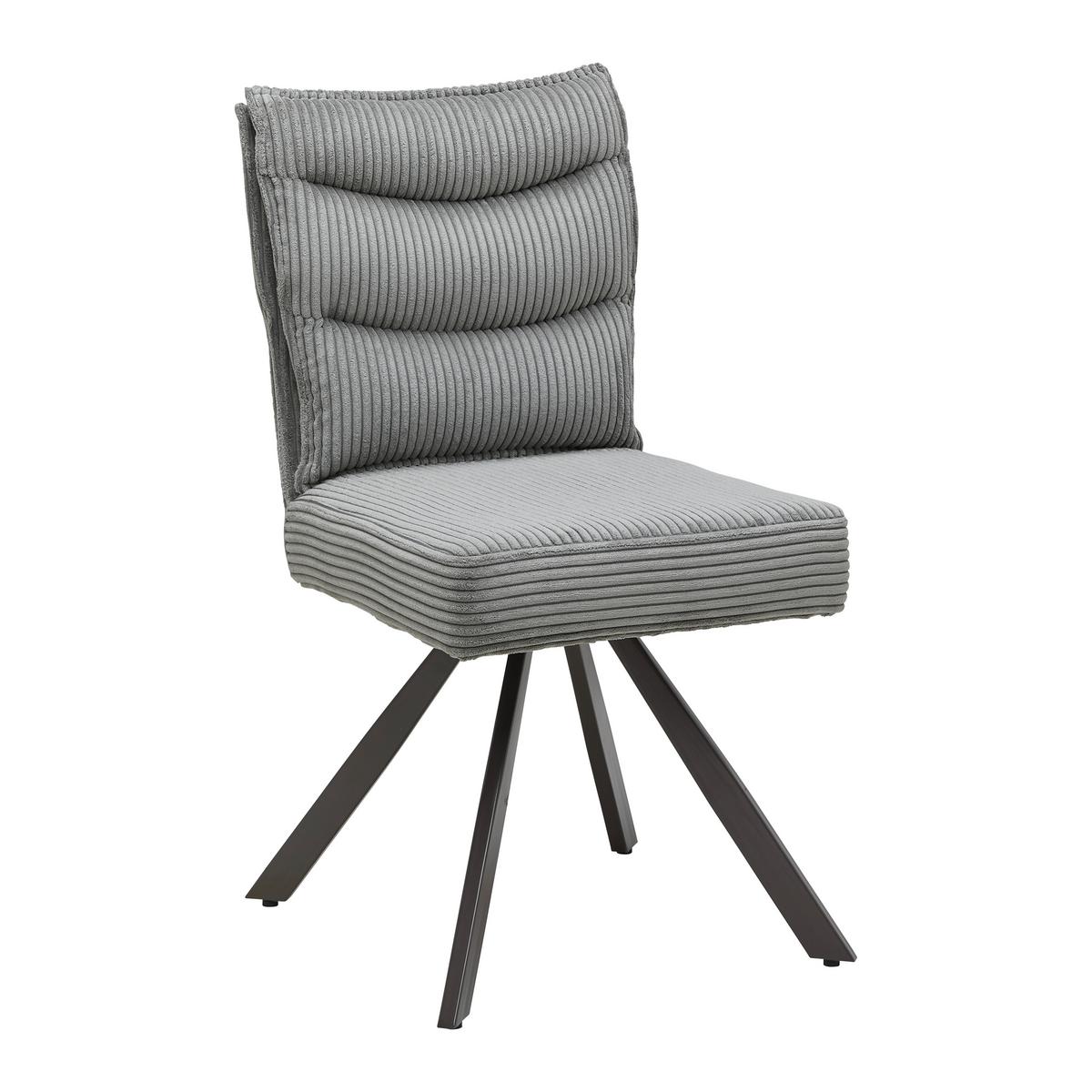 Otoční židle FINA šedá - šedá/tmavě šedá, Moderní, kov/dřevo (49/91/64cm) - Bessagi Home