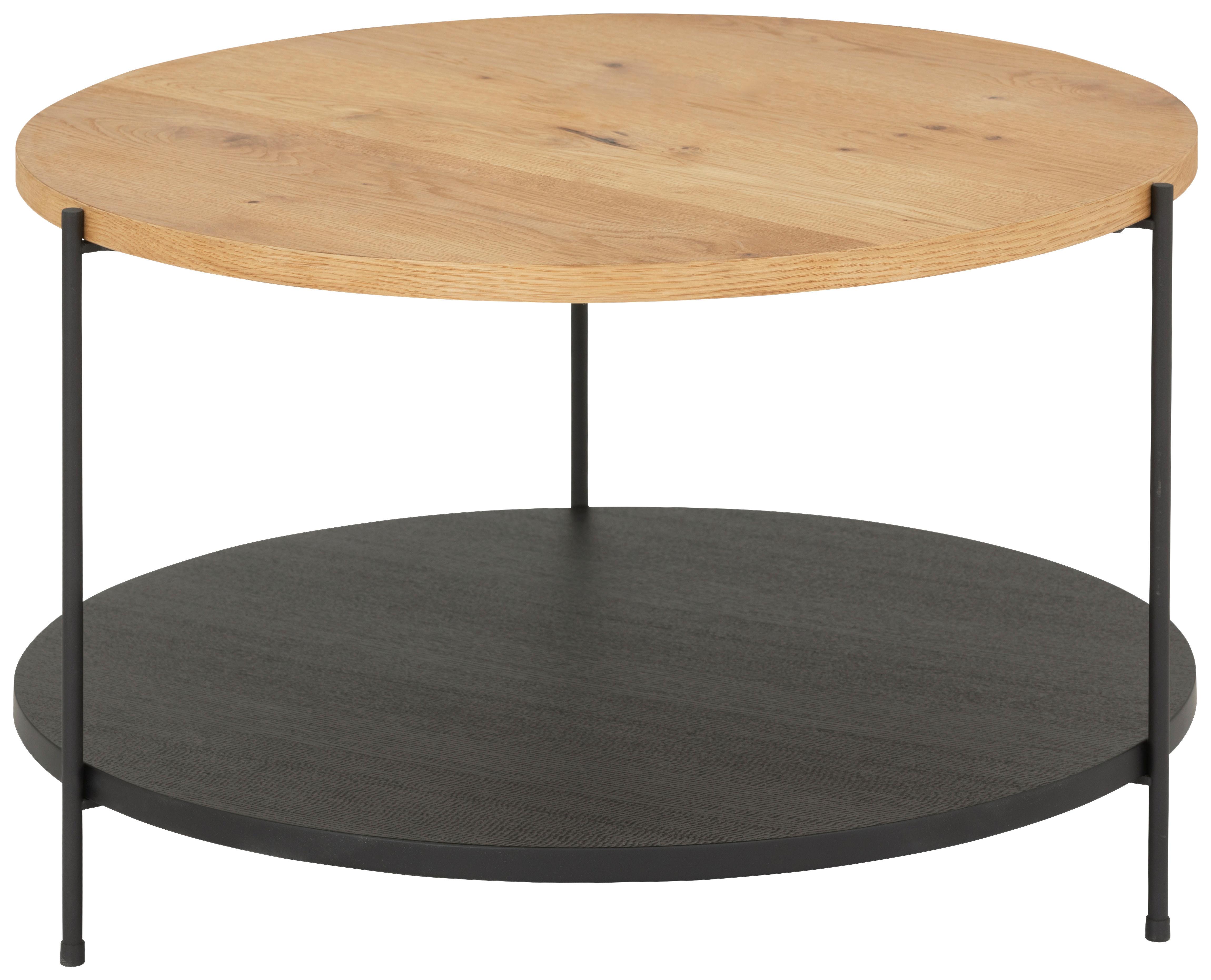 Couchtisch Rondo 3 - Schwarz/Naturfarben, MODERN, Holz/Holzwerkstoff (70/45/70cm)