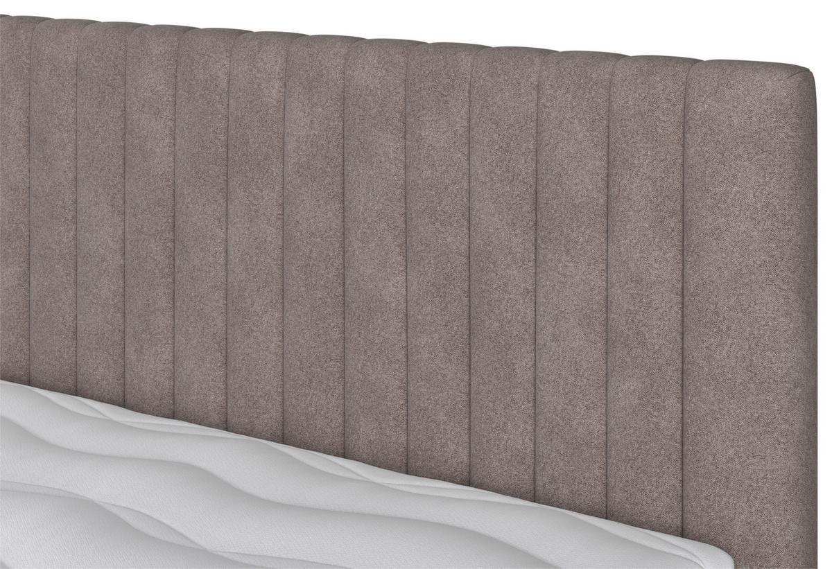 Box-ágy Beetle 120/200 Cm - szürke, Modern, faalapú anyag/textil (120/200cm)