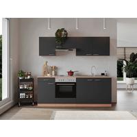 Küchenblock Gerda Küchenblock 210 cm - Buchefarben/Grau, Basics, Holzwerkstoff (210cm) - Respekta