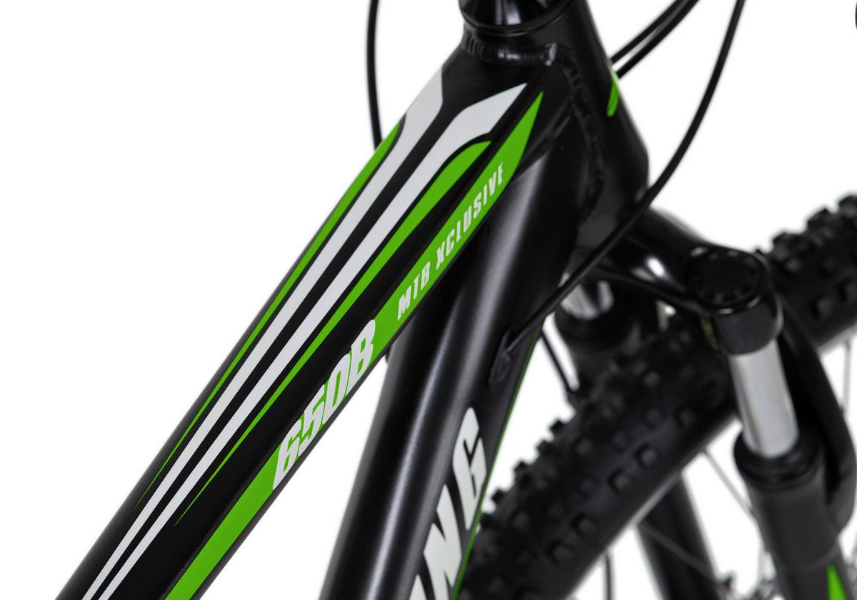 Mountainbike Hardtail 27,5 Zoll Hard Morzine 21 Gänge - Schwarz/Grün, Basics, Metall (139/76/21cm) - KS Cycling