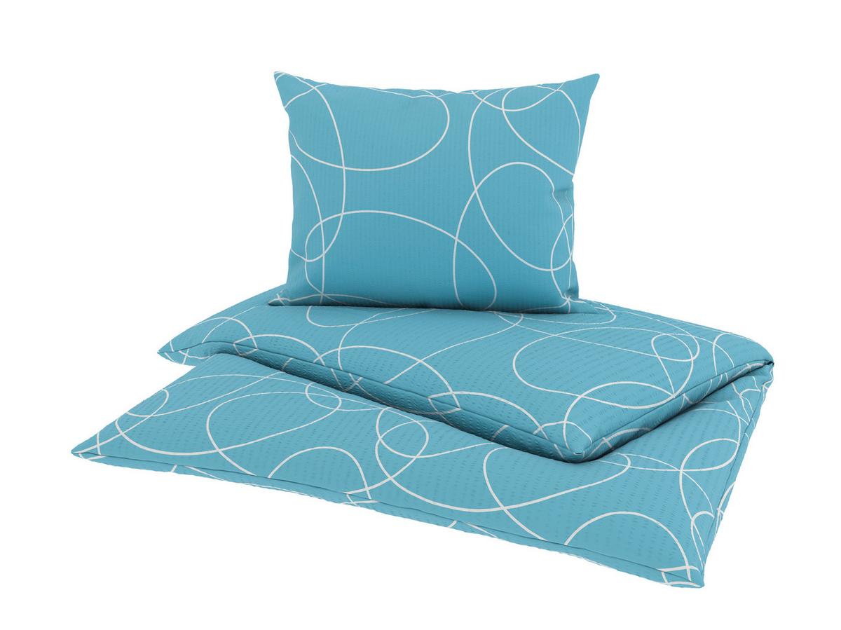 Bettwäsche Theresa - Blau, MODERN, Textil - Luca Bessoni