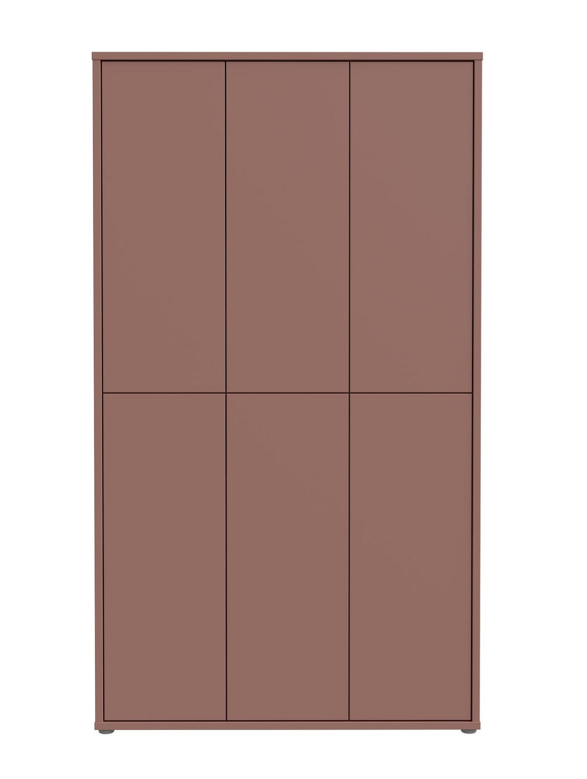 Skriňa na topánky, ALICE teracotta - bridlicová/terakota, Modern, kompozitné drevo (109,2/191,9/34,9cm)