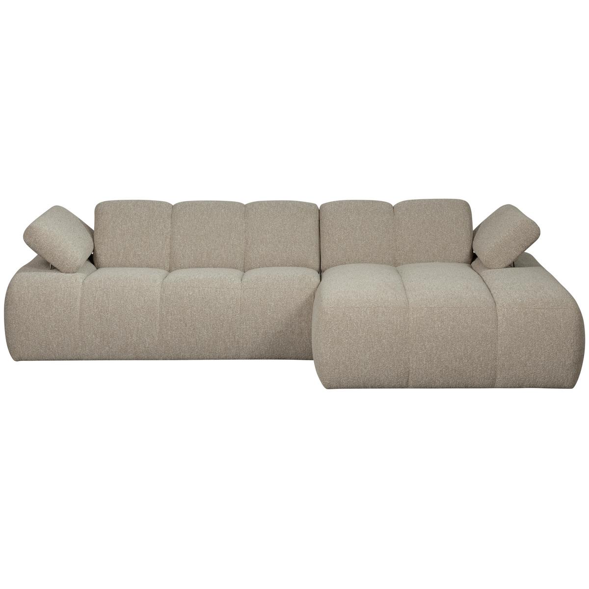 Ecksofa Mojo Beige S: 284x160 Cm - Beige/Schwarz, Design, Textil (284/160cm) - Livetastic