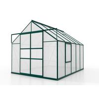 Gewächshausbausatz Meridian 2 8300 8,2 M2 Metall/Kunststoff - Grün, Basics, Kunststoff/Metall (257/231,8/321cm)