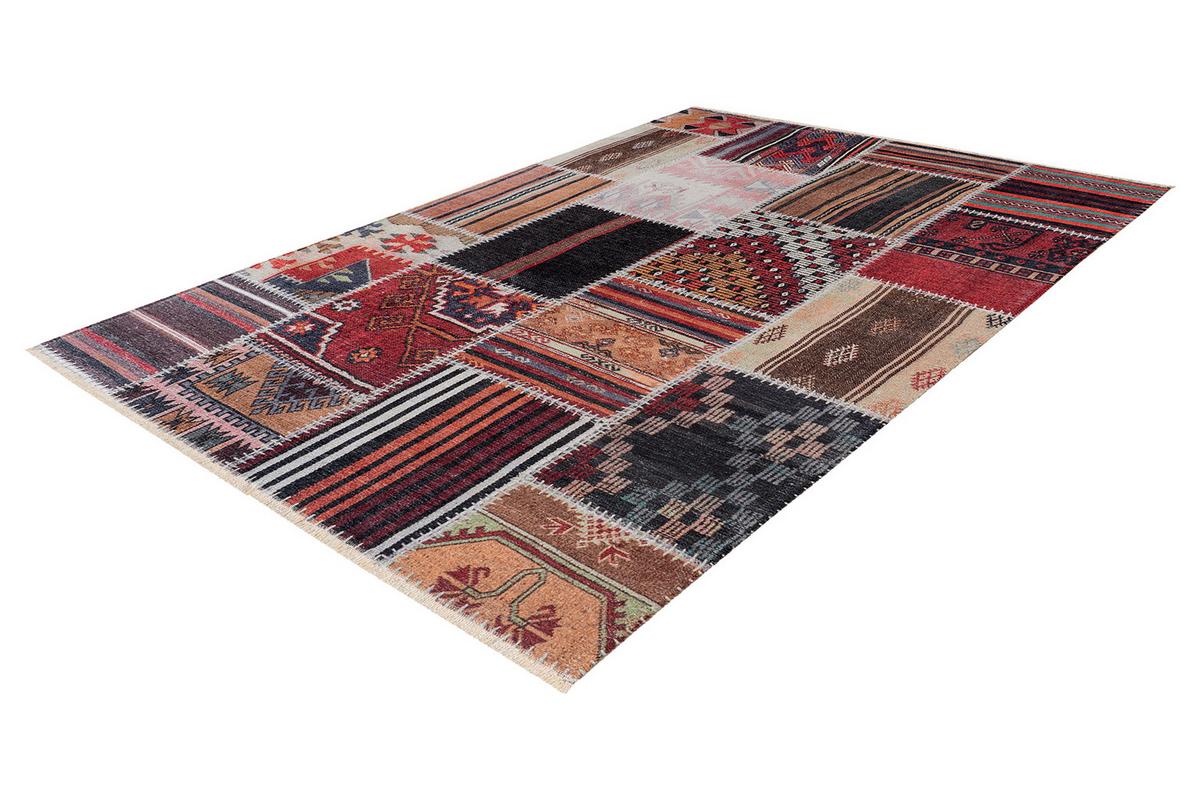 Webteppich Rot/Multicolor My Ethno 75x150 cm - Multicolor, LIFESTYLE, Textil (75/150cm) - Obsession