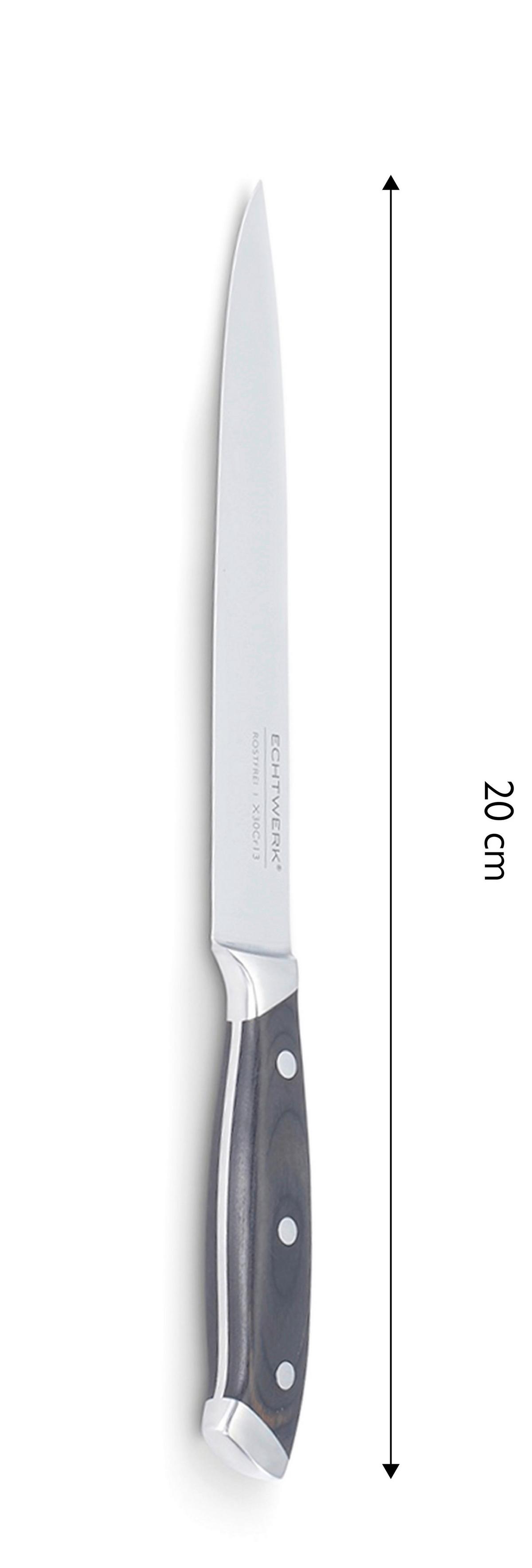 Messerset Echtwerk Edelstahl, 6-Teilig. - Edelstahlfarben/Schwarz, Basics, Metall (24,5/9,5/36,4cm) - Echtwerk