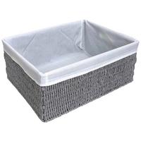 Košík na drobnosti SALLY - XL - bílá/šedá, kov/textil (40/31/17cm) - Mömax