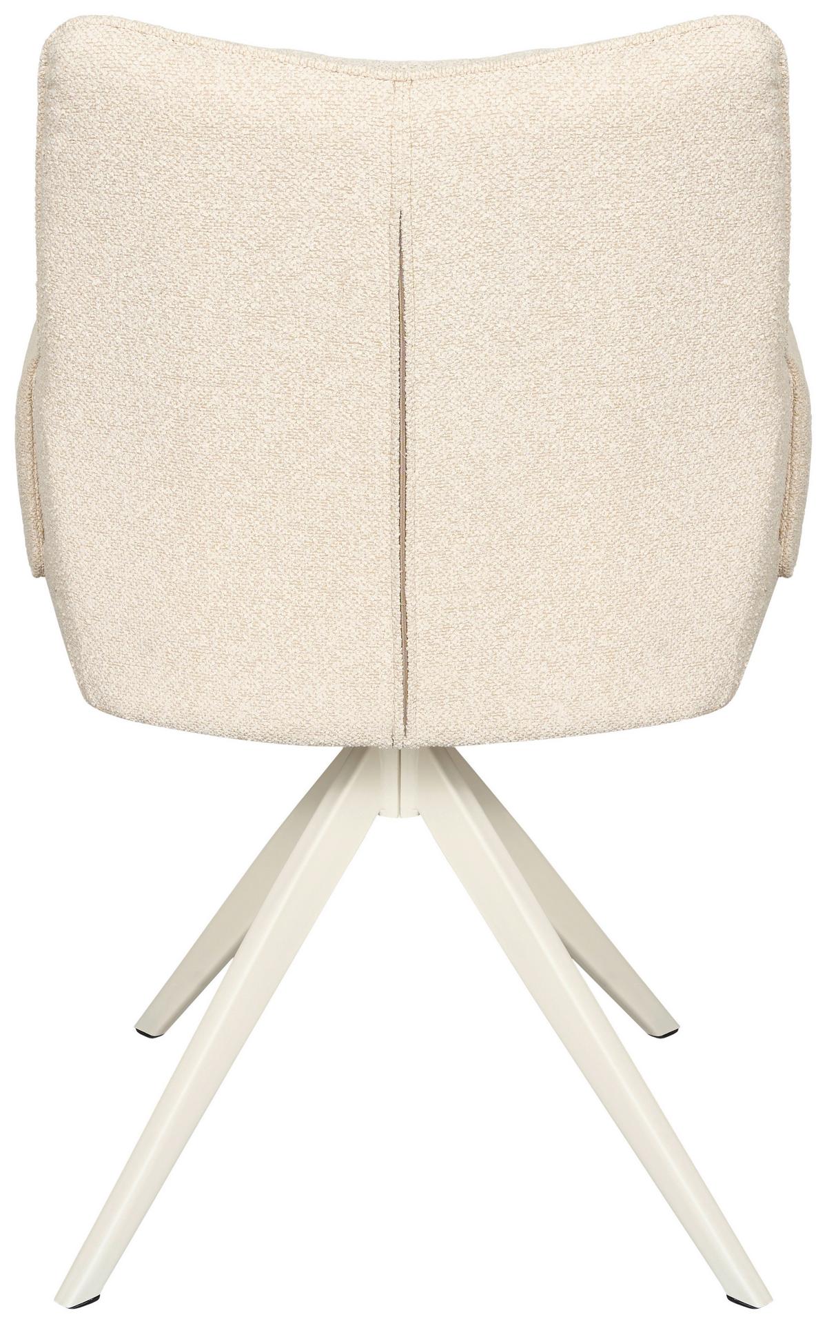 Armlehnstuhl Siena Beige B: 64 cm - Beige, MODERN, Textil/Metall (64/86/65,5cm) - Livetastic