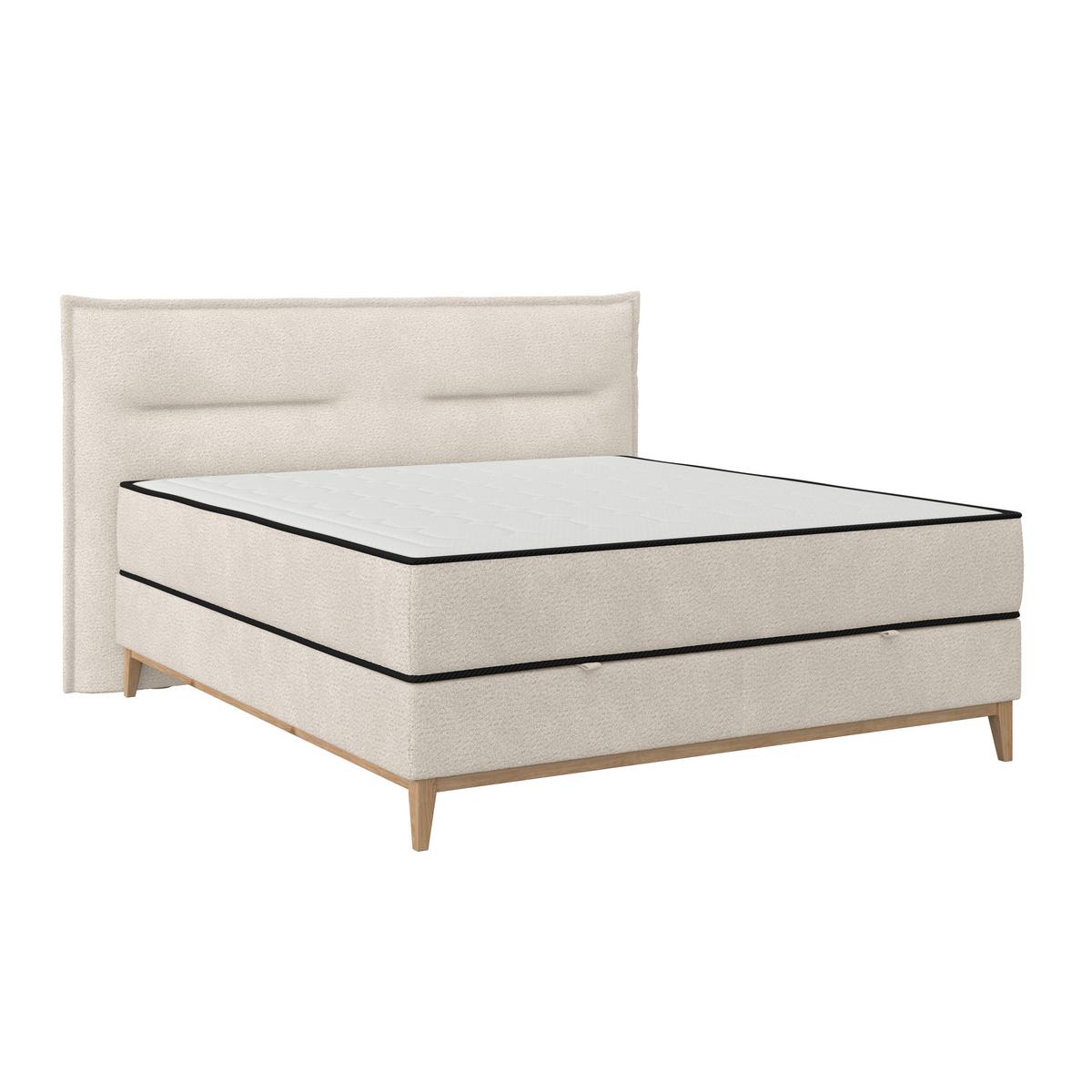 Boxbett Smile inkl. Matratze 160x200 - Creme, KONVENTIONELL, Holz/Holzwerkstoff (160/200cm) - James Wood