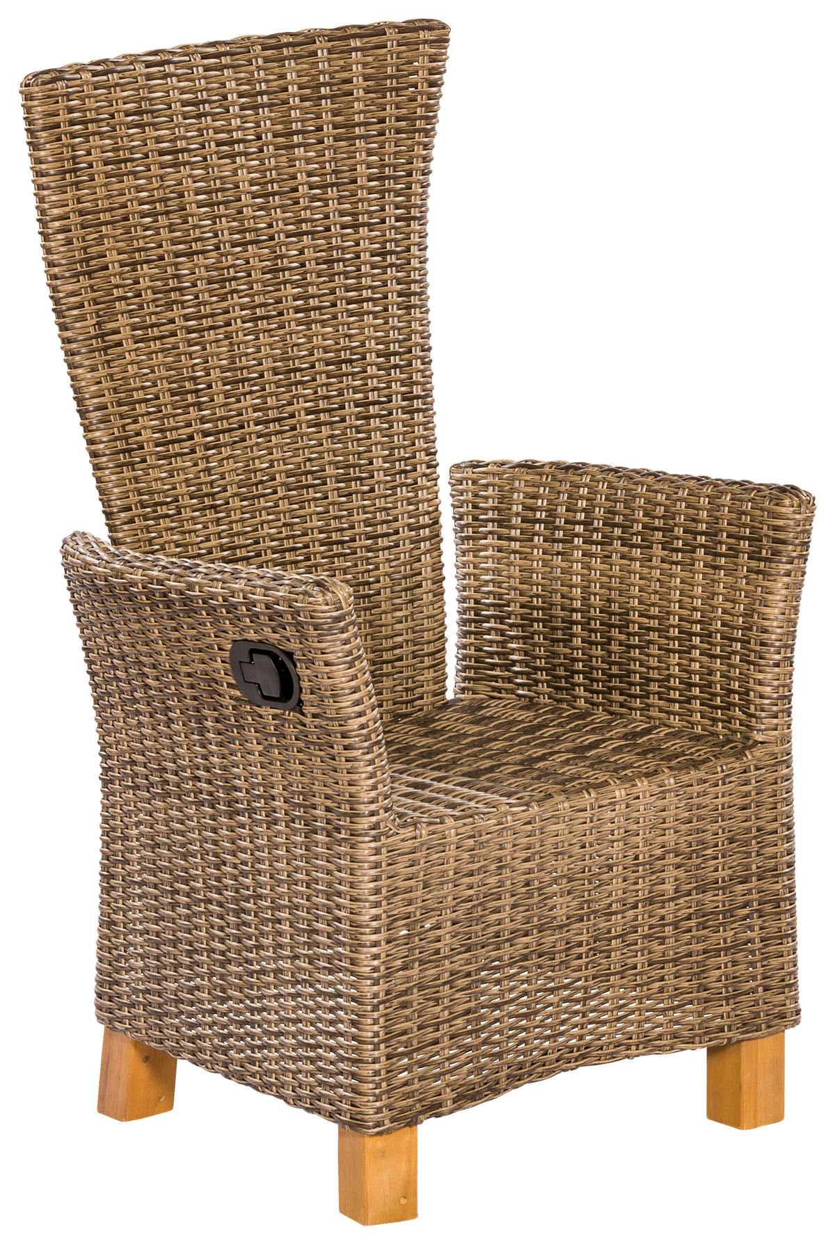 Gartensessel Toskana Akazie/kunststoff - Naturfarben/Akaziefarben, KONVENTIONELL, Holz/Kunststoff (59/110/65,5cm) - Gardenson