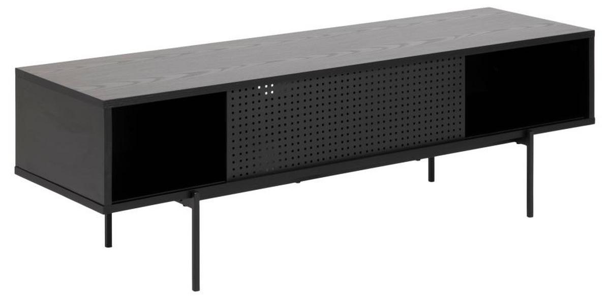 NÍZKA KOMODA ANGUS - čierna, Modern, kov/kompozitné drevo (140/44,5/40cm) - MID.YOU