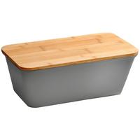 Brotkasten Grau L: 36 cm - Grau, Basics, Holz/Kunststoff (36/21.5/17cm) - Kesper