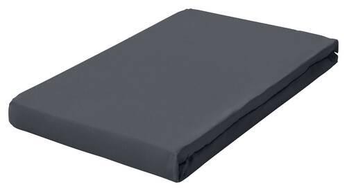 Spannleintuch Dunkelgrau 100x200 cm Frottee - Dunkelgrau, Basics, Textil (100/200cm) - Schlafgut