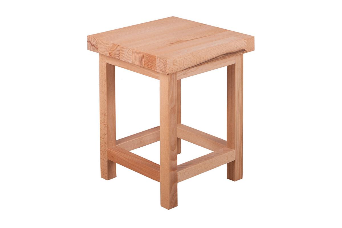 Gartenhocker Marco Echtholz Kernbuche Wetterfest - Kernbuche, Basics, Holz (30/40/30cm) - Gardenson