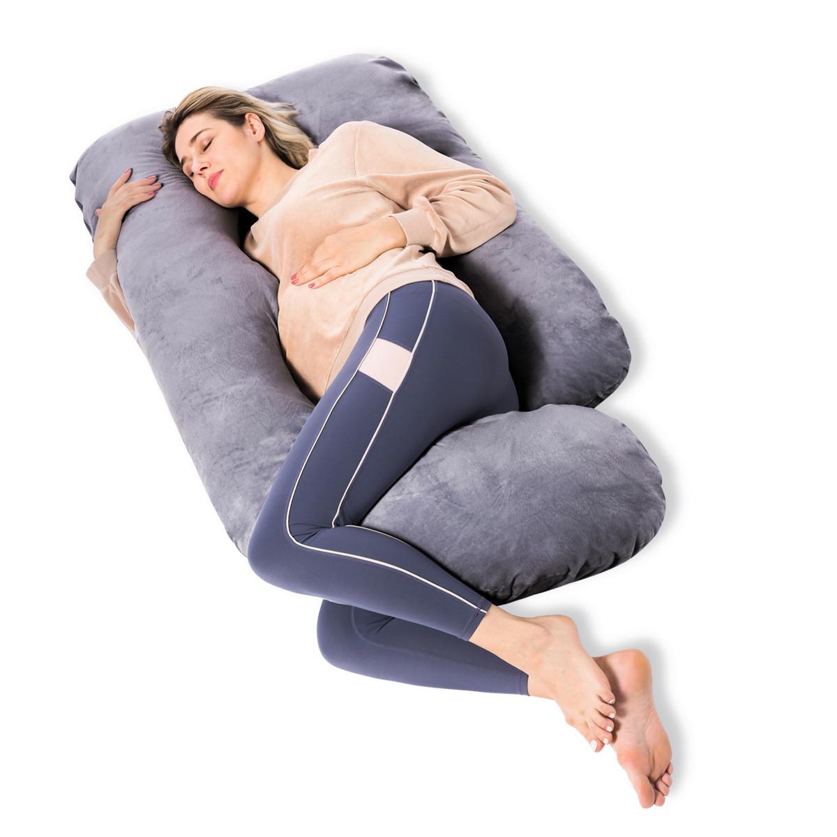 Stillkissen grau - Grau, Basics, Textil (50/150/50cm) - Momcozy