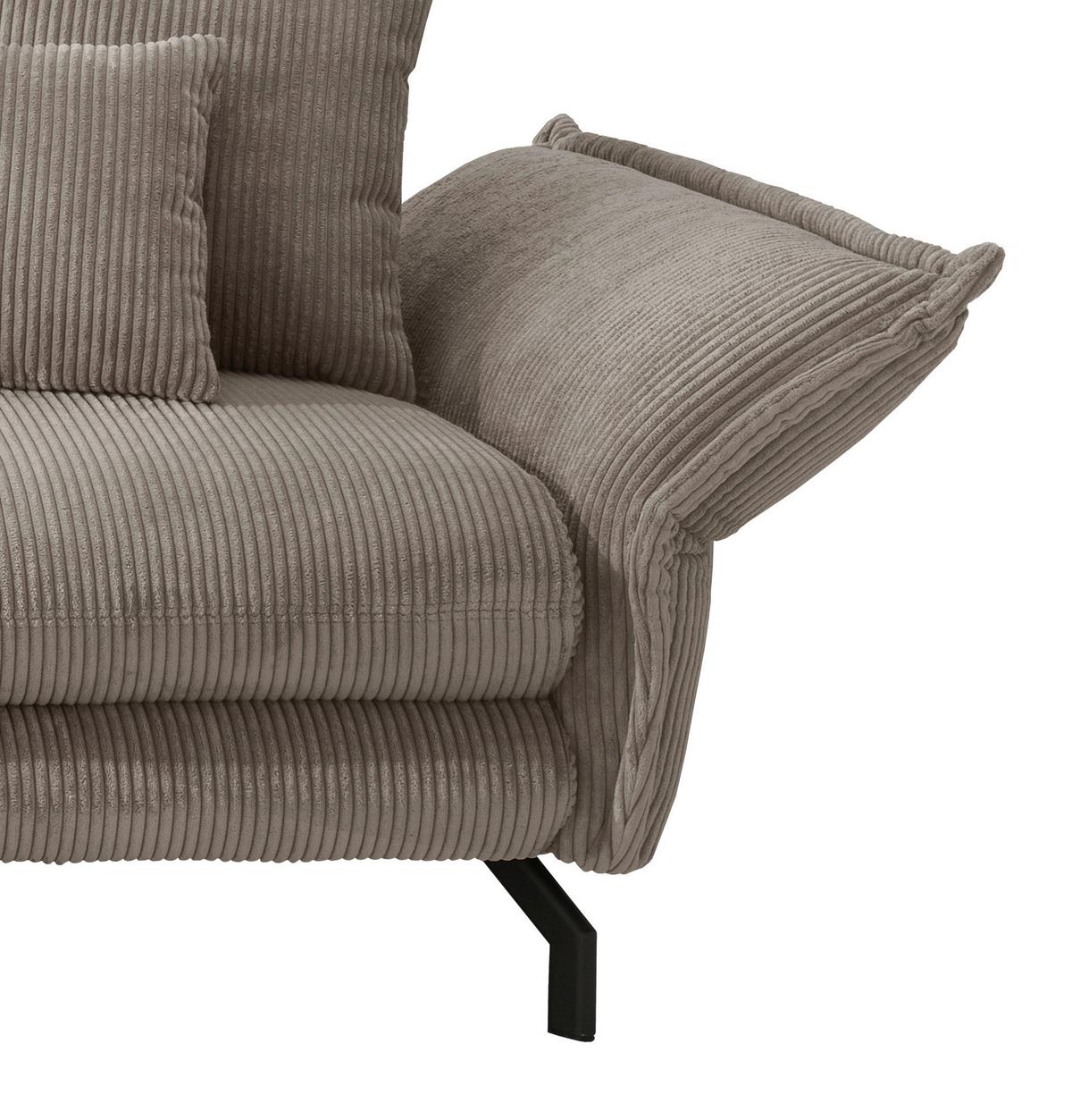 Ecksofa Lava Graubraun S: 180/255 Cm - Graubraun/Schwarz, MODERN, Textil (180/255cm) - Livetastic