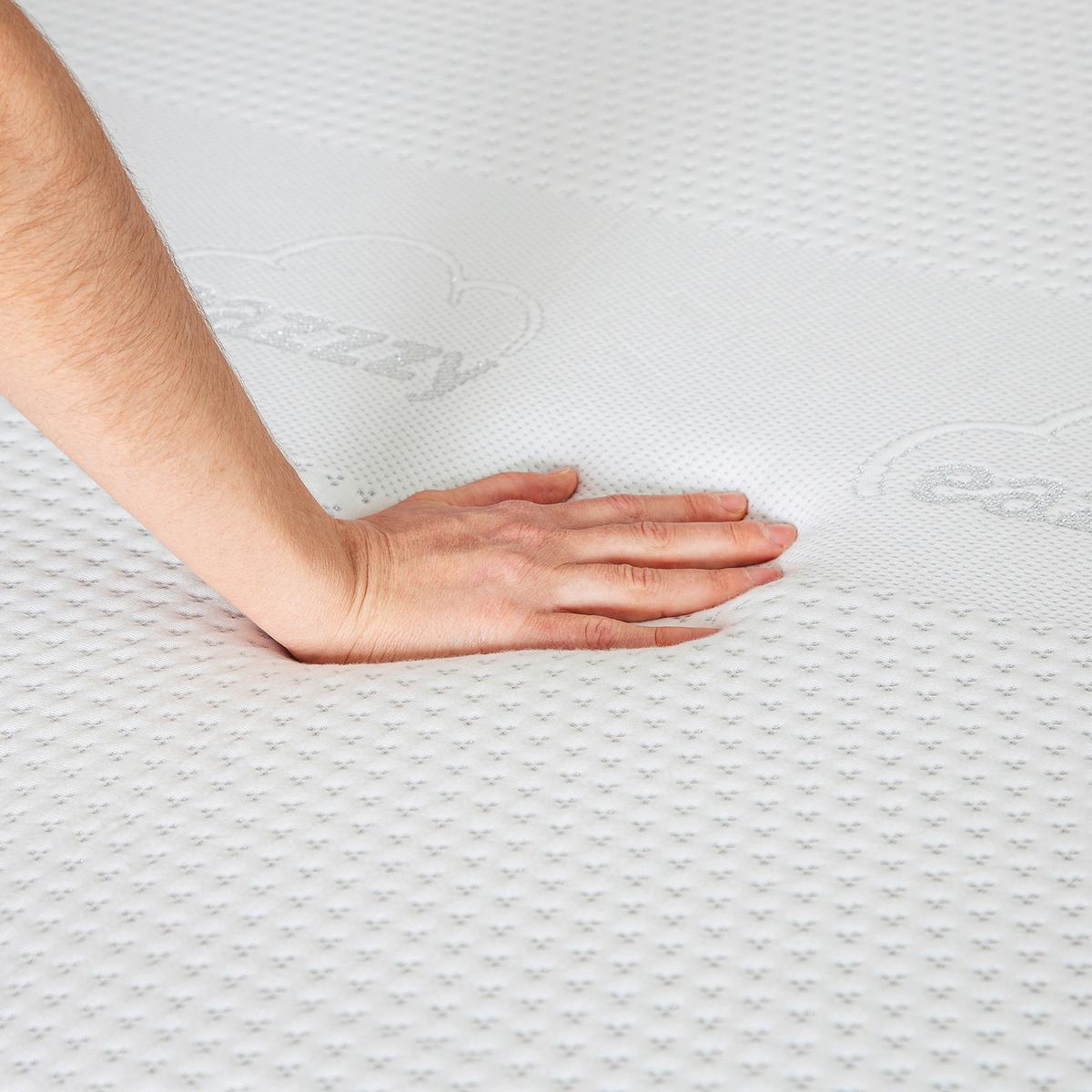Topper Eazzzy Premium Cube mittelfest 180x200 - Weiß, Basics, Kunststoff (180/200cm) - Genius