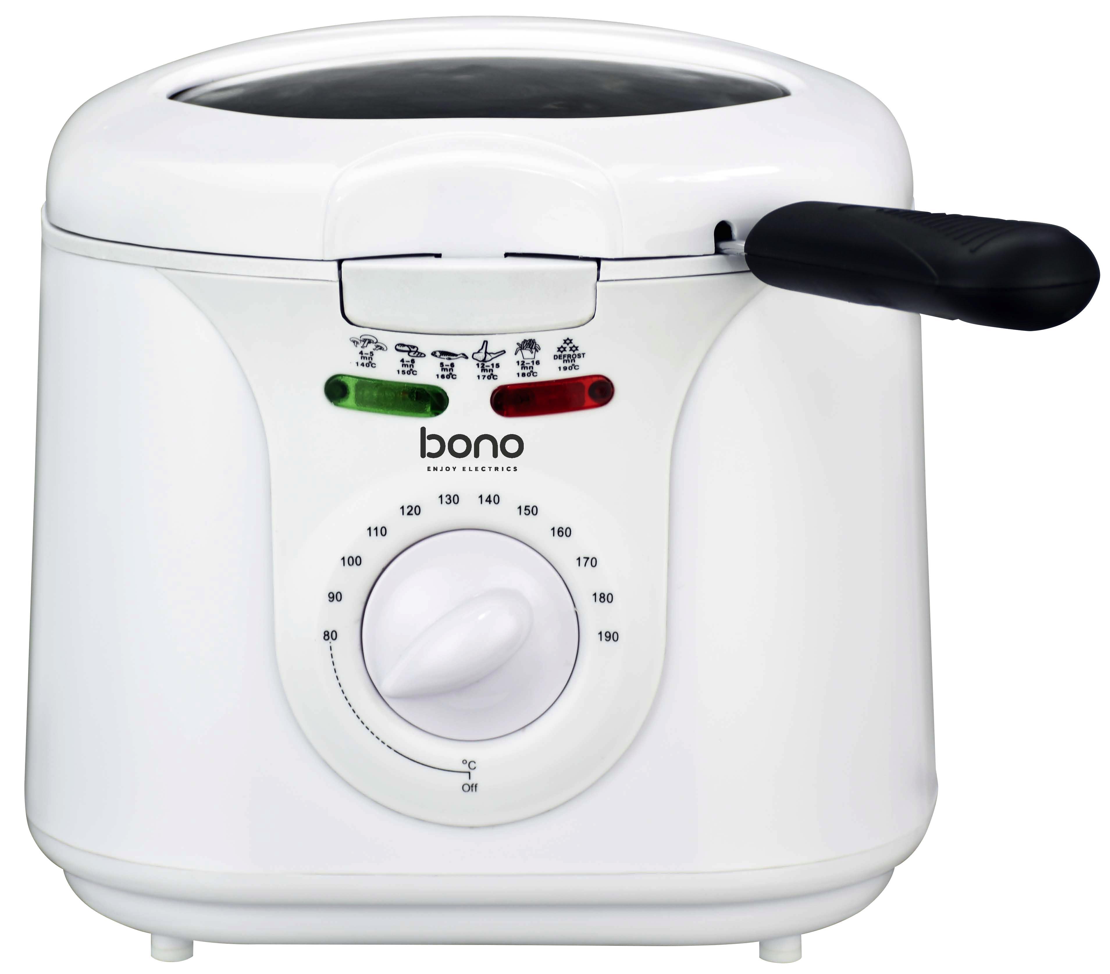 Fritőz Lara - Szürke/Fehér, konvencionális, Műanyag (27,2/24,7/23,2cm) - Bono